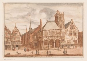 Gezicht op het Oude Stadhuis te Amsterdam da Anonymous