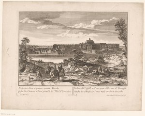 Veduta del Palazzo di Versailles e di una parte della città da Anonymous