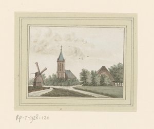 Veduta del villaggio di Hoogwoud da Anonymous