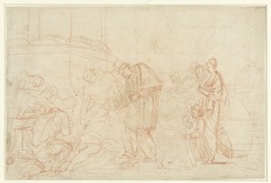 San Carlo Borromeo visita i malati di peste da Anonymous