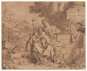 Sacra Famiglia presso una rovina da Anonymous