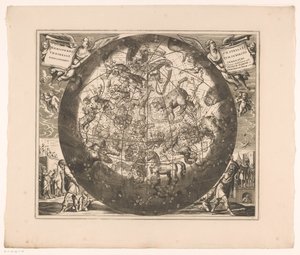 Carta celeste con le costellazioni settentrionali