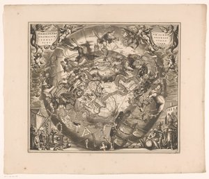 Carta celeste con le costellazioni meridionali da Anonymous