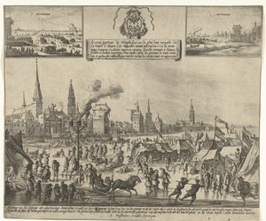 Divertimenti sul ghiaccio sul fiume Schelda congelato ad Anversa, 1684 da Anonymous