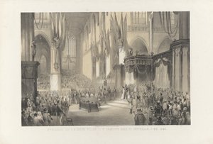 Incoronazione di S.M. Re Guglielmo III nella Nieuwe Kerk, ad Amsterdam, 13 maggio 1849 da Anonymous