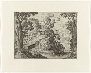 Paesaggio italiano con fiume