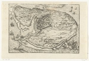 Mappa di Den Briel, 1572 da Anonymous