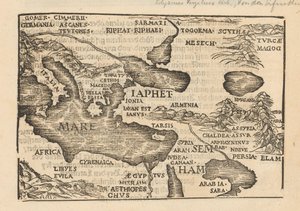 Mappa di una parte della costa mediterranea e dell