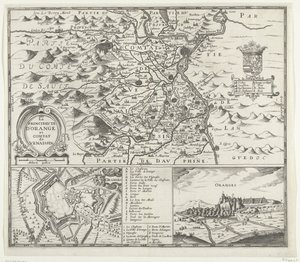 Mappa del principato di Orange, 1639 da Anonymous