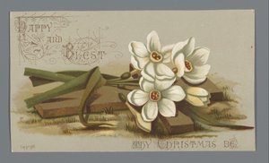 Cartolina di Natale per il 1882 da Louise E. Jaceard a signora Six