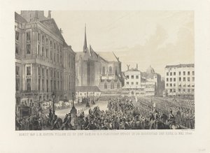 Arrivo di S.M. Re Guglielmo III al Dam, durante la sua solenne entrata nella capitale del regno, 12 maggio 1849 da Anonymous