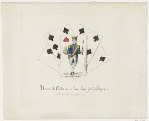 Re Leopoldo I come il re di cuori, 1831-1832 da Anonymous