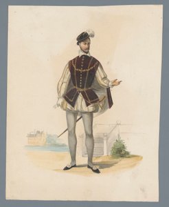 Stampa di costume di un nobile da Anonymous