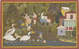 Krishna con Bakasura da Anonymous