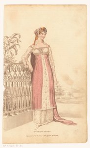 La Belle Assemblée, 1 marzo 1813, No. 42 (Nuova Serie): Abito da sera da Anonymous