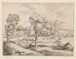 Paesaggio con fiume e alberi da Anonymous