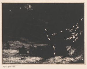 Paesaggio con cavalieri da Anonymous