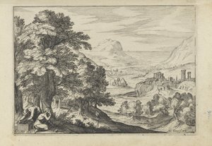 Paesaggio con cacciatori di uccelli