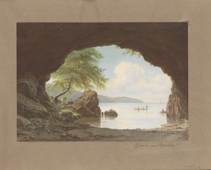 Paesaggio secondo il dipinto Fjeldgrotte paa Bornholm di G.E. Libert da Anonymous