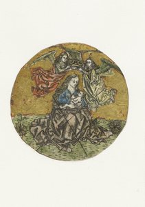 Madonna incoronata da due angeli da Anonymous
