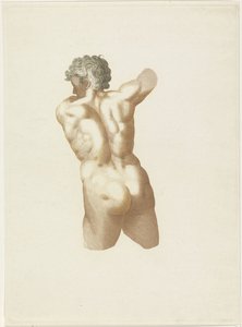 Nudo maschile visto di schiena