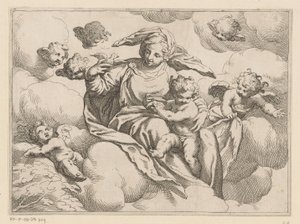 Maria con Bambino e una colomba da Anonymous
