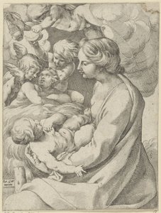 Maria con Bambino e angeli da Anonymous