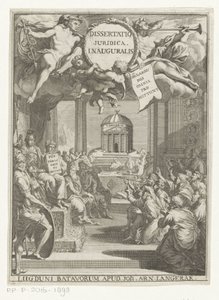 Minerva e studiosi inginocchiati