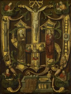 Monogramma di Cristo con Strumenti della Passione da Anonymous