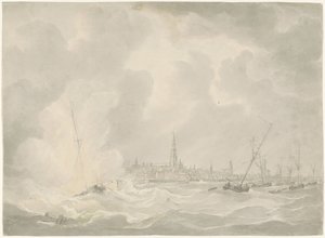 Esplosione della barca di Jan van Speijk, 1831 da Anonymous