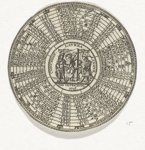 Medaglia con un emblema e i nomi dei re di Spagna