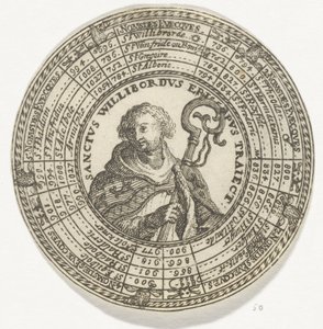 Medaglia con il ritratto di San Willibrord e i nomi dei vescovi di Utrecht da Anonymous