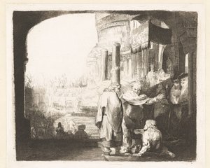 Pietro e Giovanni che guariscono lo storpio alla porta del tempio da Anonymous