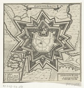 Pianta di Coevorden, 1672 da Anonymous