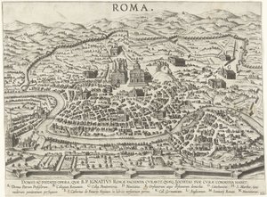 Mappa di Roma con le fondazioni di Ignazio di Loyola da Anonymous