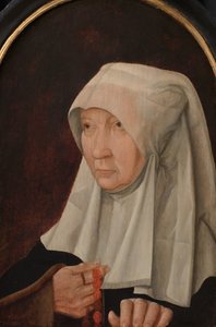 Ritratto di Jacomina Claesdr van Ruyven (morta nel 1509), moglie di Arent Franckensz van der Meer da Anonymous