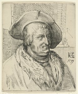 Ritratto di un uomo con cappello da Anonymous