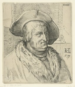 Ritratto di un uomo con cappello da Anonymous