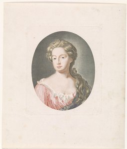 Ritratto di una donna con capelli lunghi da Anonymous