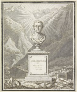 Busto ritratto di Johann Jakob Scheuchzer da Anonymous