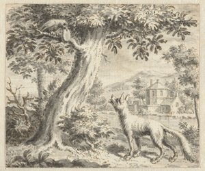 Il corvo e la volpe (Illustrazioni per una edizione delle Favole di Jean de la Fontaine) da Anonymous