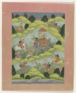 Principe Rajput a caccia di leoni da Anonymous