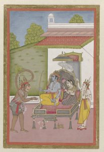 Rama e Sita in trono da Anonymous