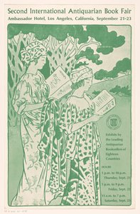 Manifesto per la Second International Antiquarian Book Fair a Los Angeles