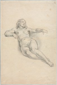 Nudo femminile reclinato (recto)