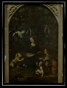 Riproduzione di Leonardo da Vinci, Vergine delle rocce, Louvre da Anonymous