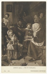 Riproduzione del dipinto La festa di San Nicola di Jan Steen da Anonymous