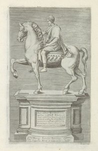Statua equestre di Marco Aurelio (Antiquarum statuarum urbis Romae quae in publicis locis visuntur icones) da Anonymous