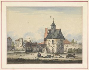 Rovina di Hougoumont (Sette tavole di Waterloo e dintorni) da Anonymous