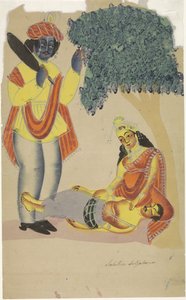 Savitri e il dio della morte Yama da Anonymous